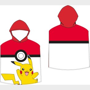 Pokemon Poncho badehndklde med htte - 100 procent bomuld