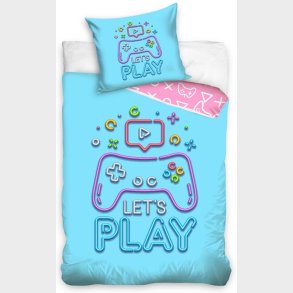Gamer Sengetj ''Lets Play'' 140 x 200 cm - 100 procent bomuld