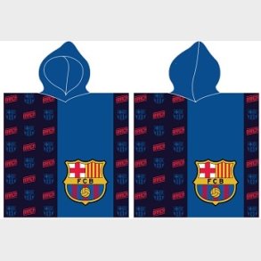 FC Barcelona Poncho badehndklde med htte - 100 procent bomuld