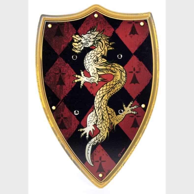 Trskjold til brn ''Guld Drage'' 49 x 32 cm