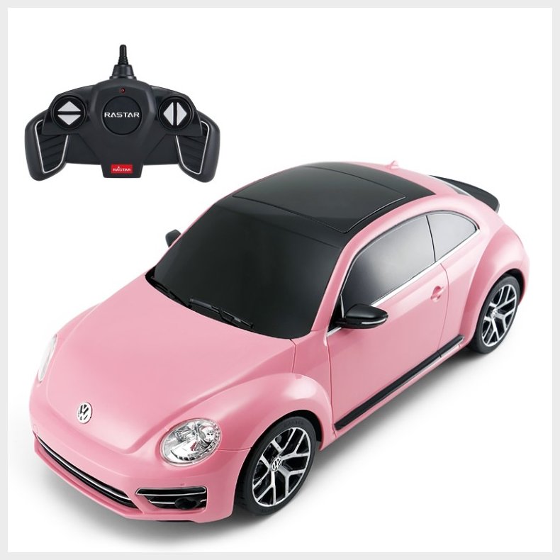 VW Beetle Fjernstyret Bil 1:14, Pink - 2.4G