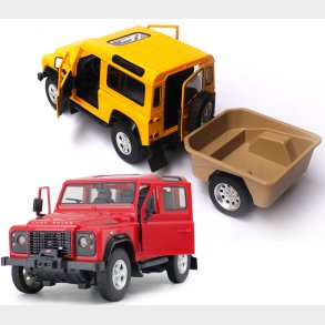 Land Rover Defender Fjernstyret Bil m/trailer 1:14