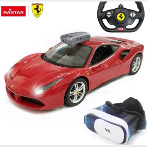 Ferrari  488 GTB Fjernstyret Bil m/VR briller + Kamera 1:14
