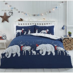 Isbjrn Jule Sengetj til dobbeltdyne 200x200cm