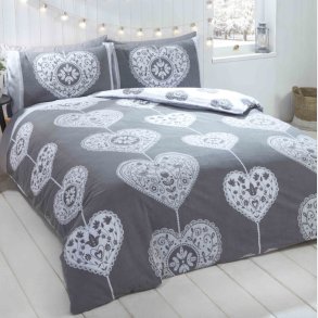 Scandi Hjerte Sengetj 135 x 200cm