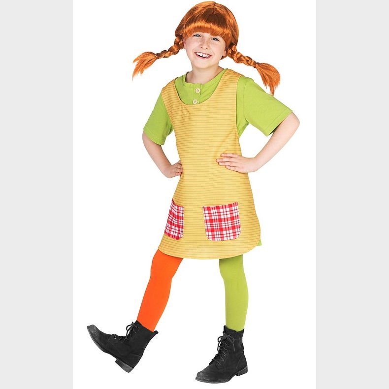Pippi Langstrmpe Brnekostume / Udkldningstj(Str. 158-164)