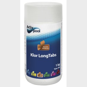 ActivPool Klor LongTabs 20g 1kg, Langsomklor tabletter