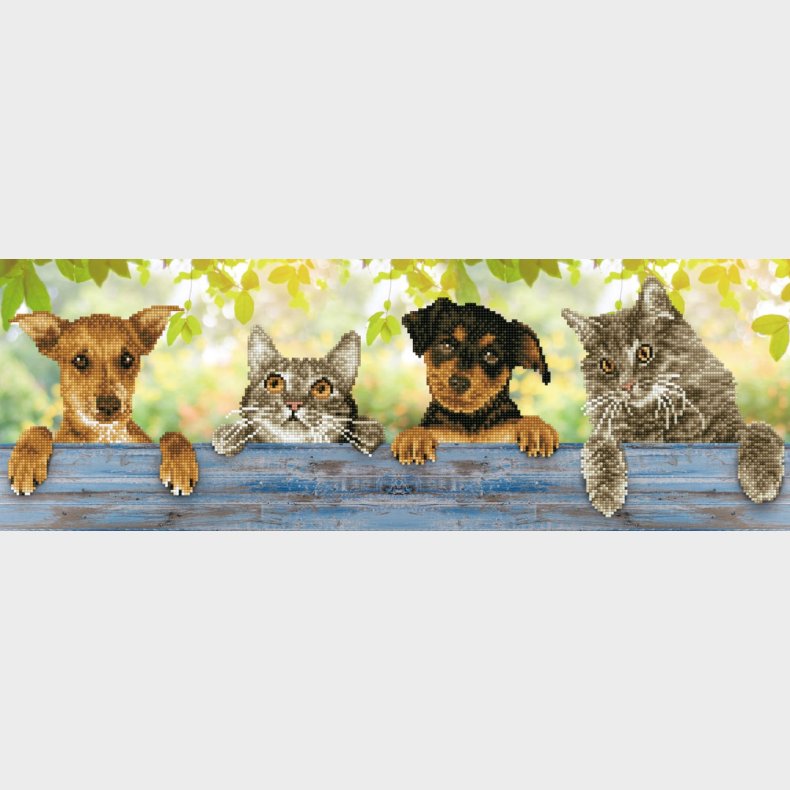 Diamond Dotz 81 x 28 cm - Hunde og katte