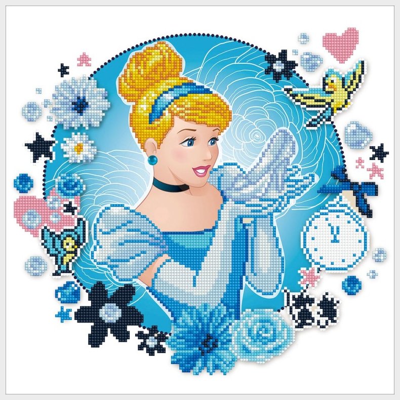 Diamond Dotz Disney Prinsesse Askepot 40 x 40 cm