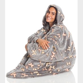 KANGURONE Glow Hoodie Plaid til Voksne, Sommerfugle