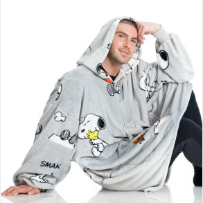 KANGURONE  SNOOPY Hoodie Plaid til Voksne