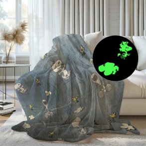 KANGURU Radiserne Glow-In-Dark Plaid / Tppe 130 x 150 cm