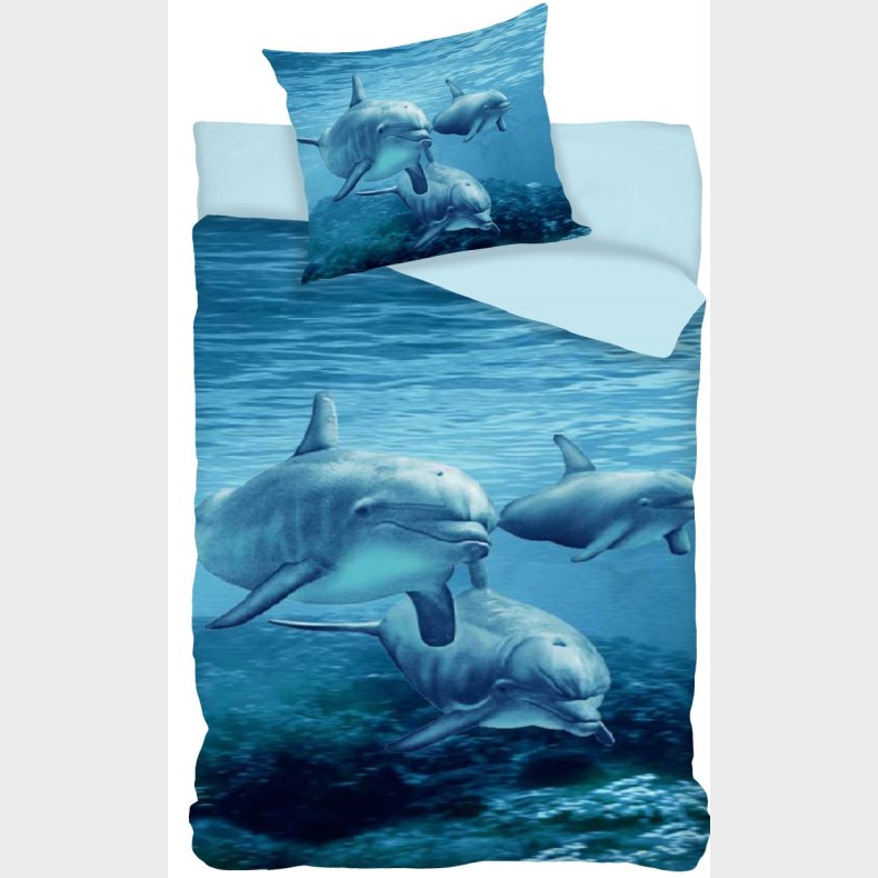 Delfin Sengetj 140x200cm, 100 procent bomuld