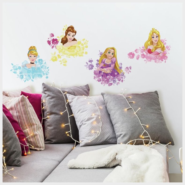 Disney Prinsesse med blomster Wallstickers