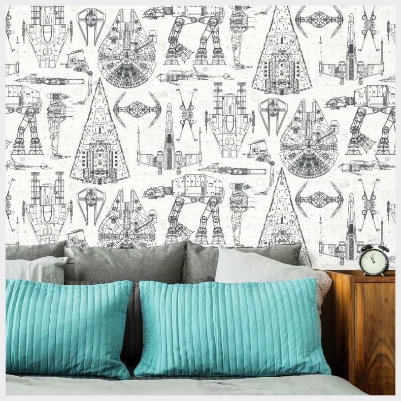 Stars Wars Blueprint Tapetrulle 52,07 x 503 cm