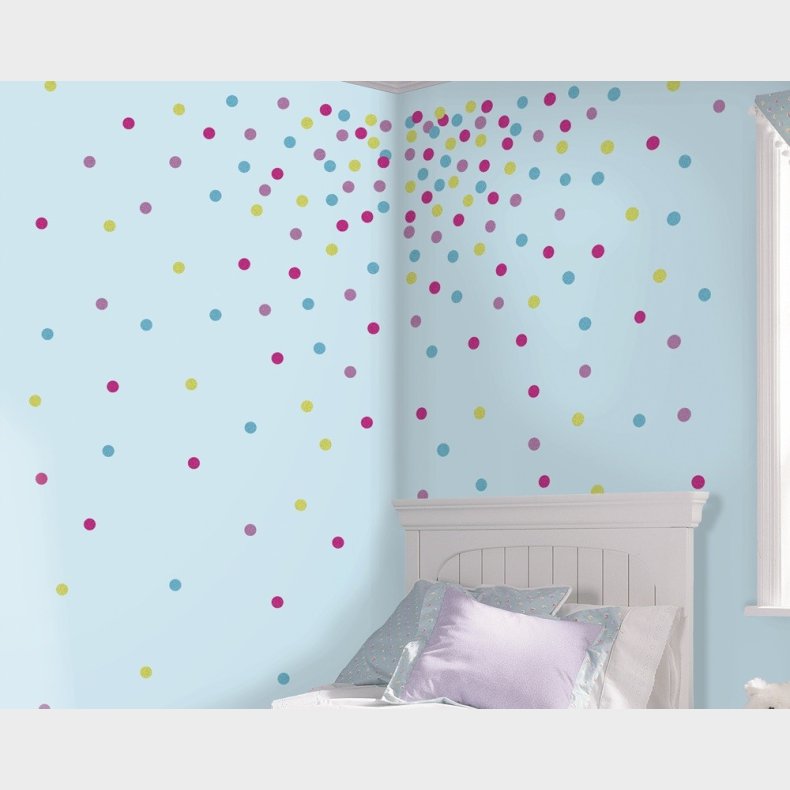 Glitterkonfetti i forskellige farver Wallstickers