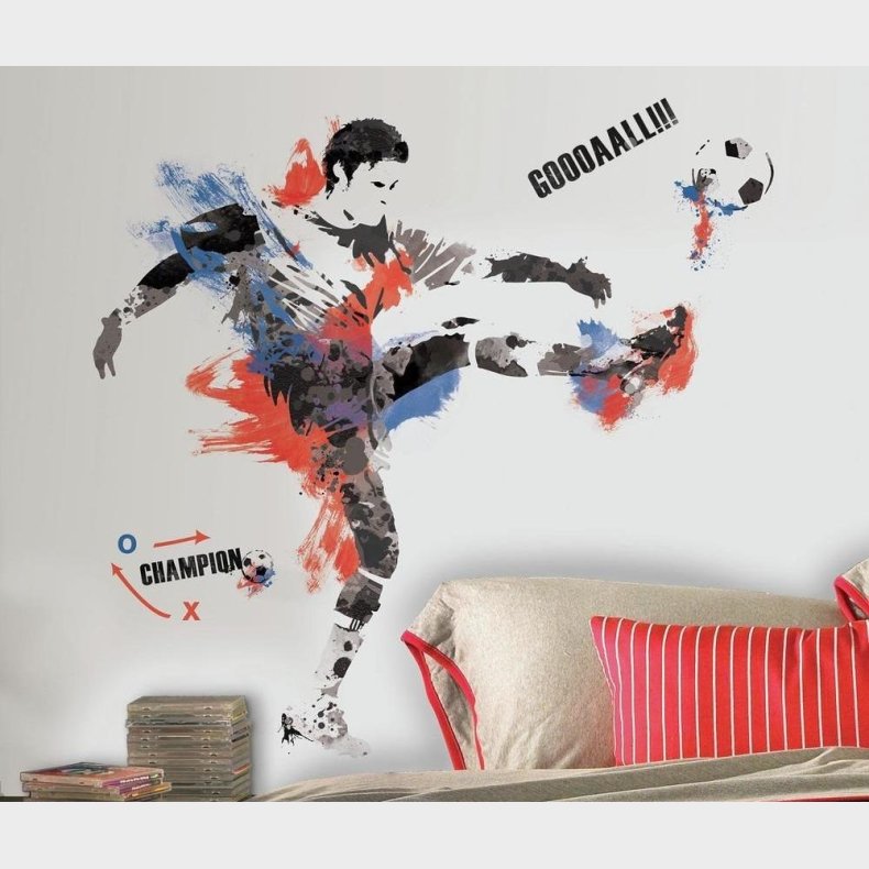 Fodboldspiller Gigant Wallsticker