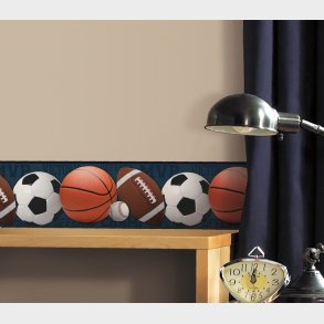 Sportsbolde Border Wallsticker 22,86 x 457.2 cm
