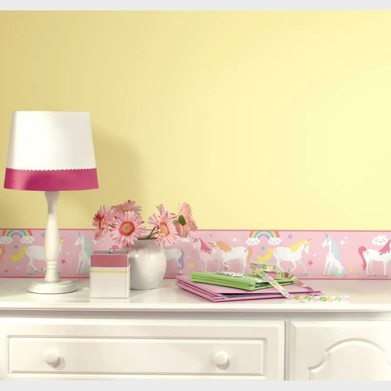 Magiske Enhjrninger / Magical Unicorn Border Wallsticker 22,86 x&nbsp;457.2 cm