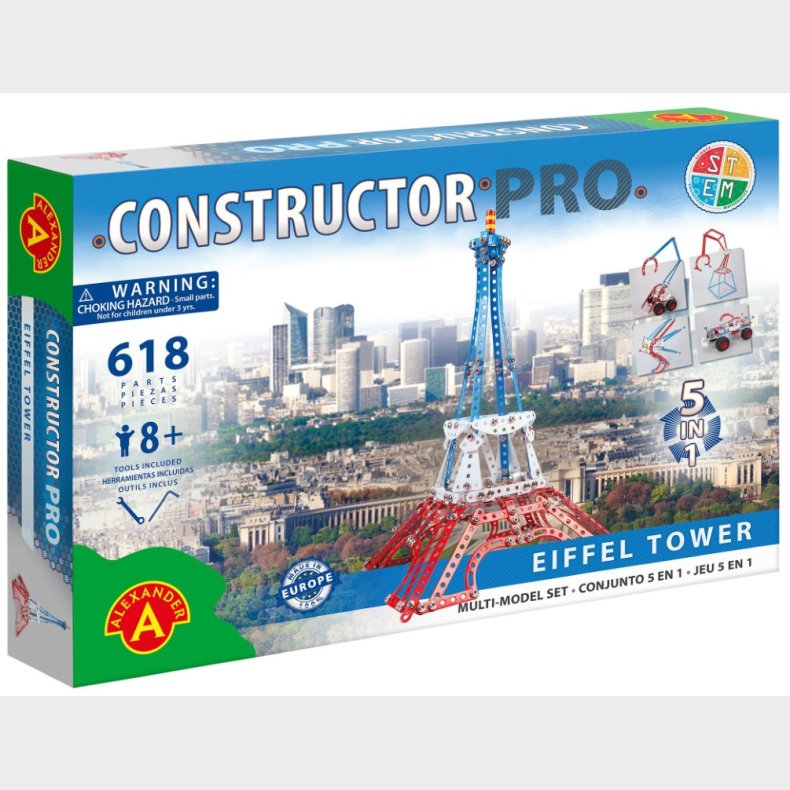 Constructor Pro Eiffeltrnet 5-i-1 Metal Konstruktionsbyggest