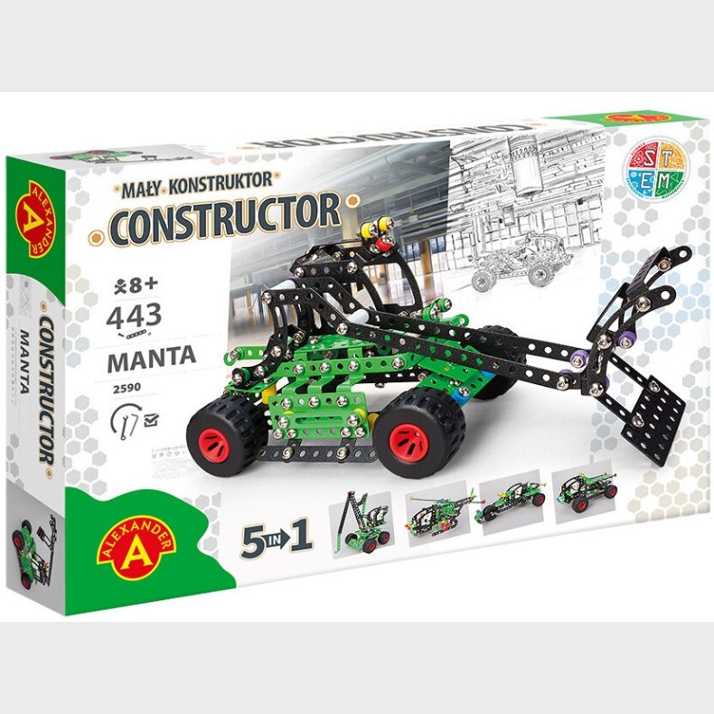 Constructor Pro MANTA 5-i-1 Metal Konstruktionsbyggest