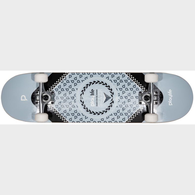 Playlife Heavy Metal Silver Skateboard