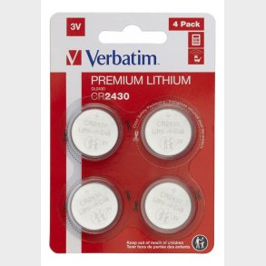 Lithium batteri CR2430 3V 4 pack
