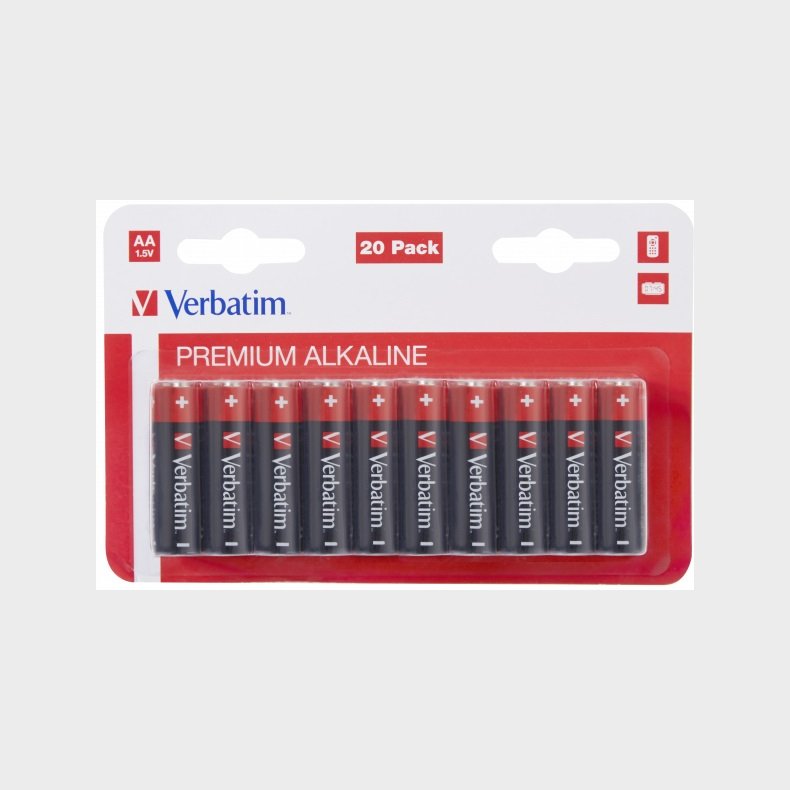 Verbatim 20 stk AA batterier
