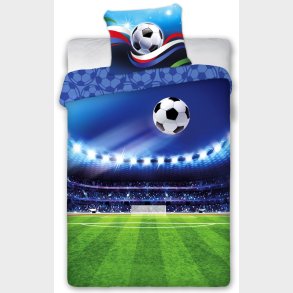 Fodbold stadion Sengetj 140x200 cm - 100 procent bomuld