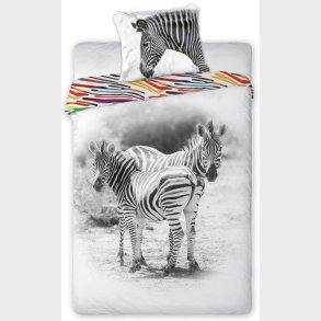 Zebraer Sengetj 140x200 cm - 100 procent bomuld