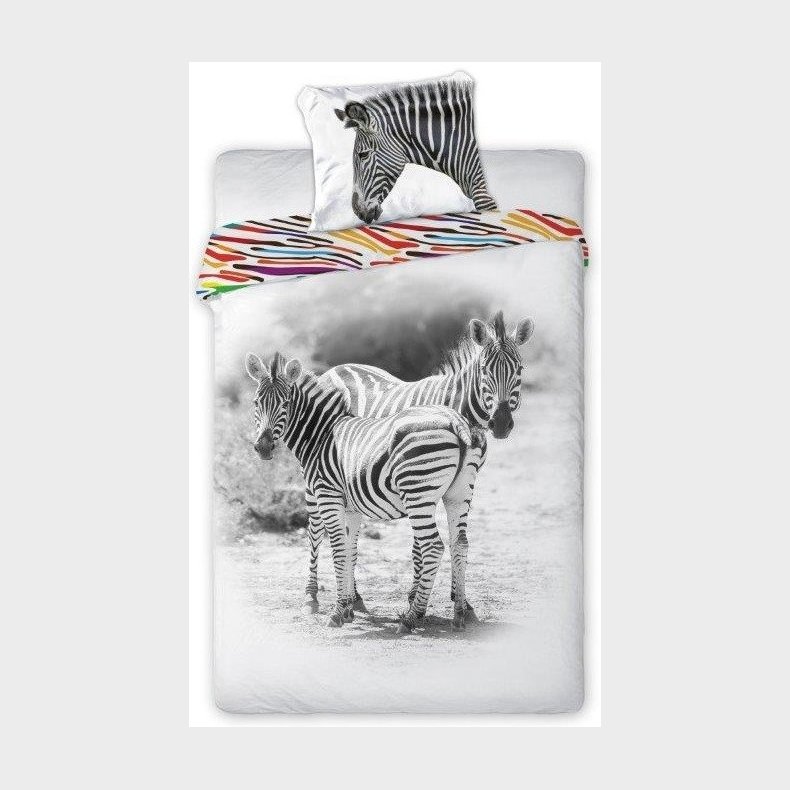 Zebraer Sengetj 140x200 cm - 100 procent bomuld