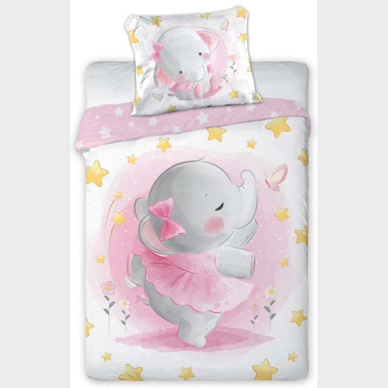 Baby Elefant Junior Sengetj 100x135 cm - 100 procent bomuld