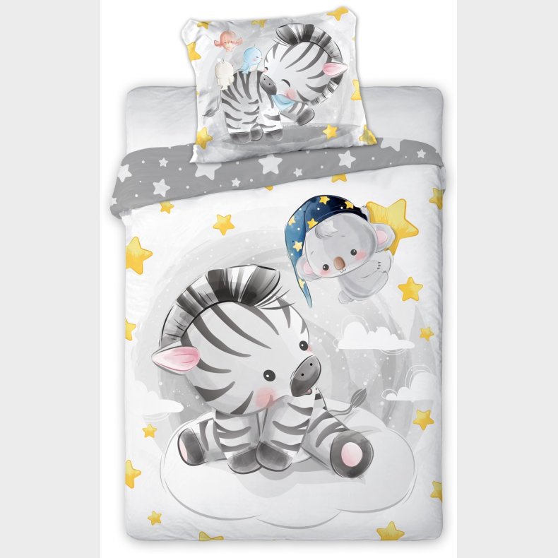 Baby Zebra Junior Sengetj 100x135 cm - 100 procent bomuld