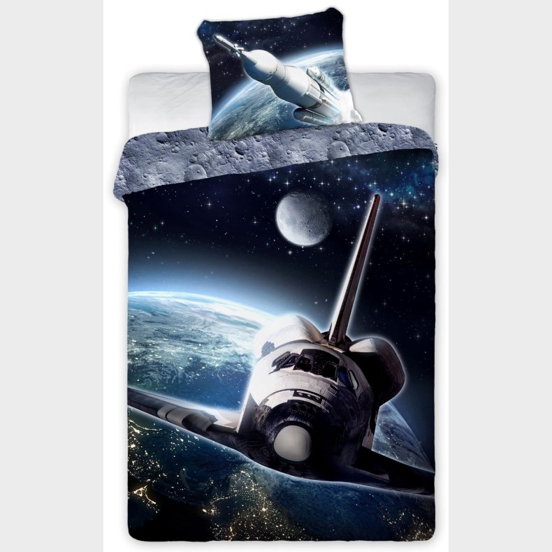 Space Rumfartj Sengetj 140x200 cm - 100 procent bomuld