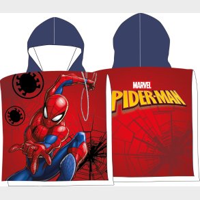 Spiderman Poncho badehndklde med htte - 100 procent bomuld