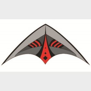 Stunt Air Glider 120 rd drage til brn fra 6 r med 2 liner, 120 cm