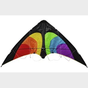 Stunt Rainbow drage til brn fra 6 r med 2 liner, 160 cm