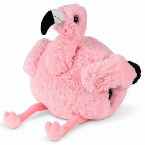 Noxxiez Kmpe bamse, hndvarmer og pude - Flamingo