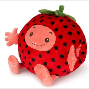 Noxxiez Kmpe bamse, hndvarmer og pude - Jordbr