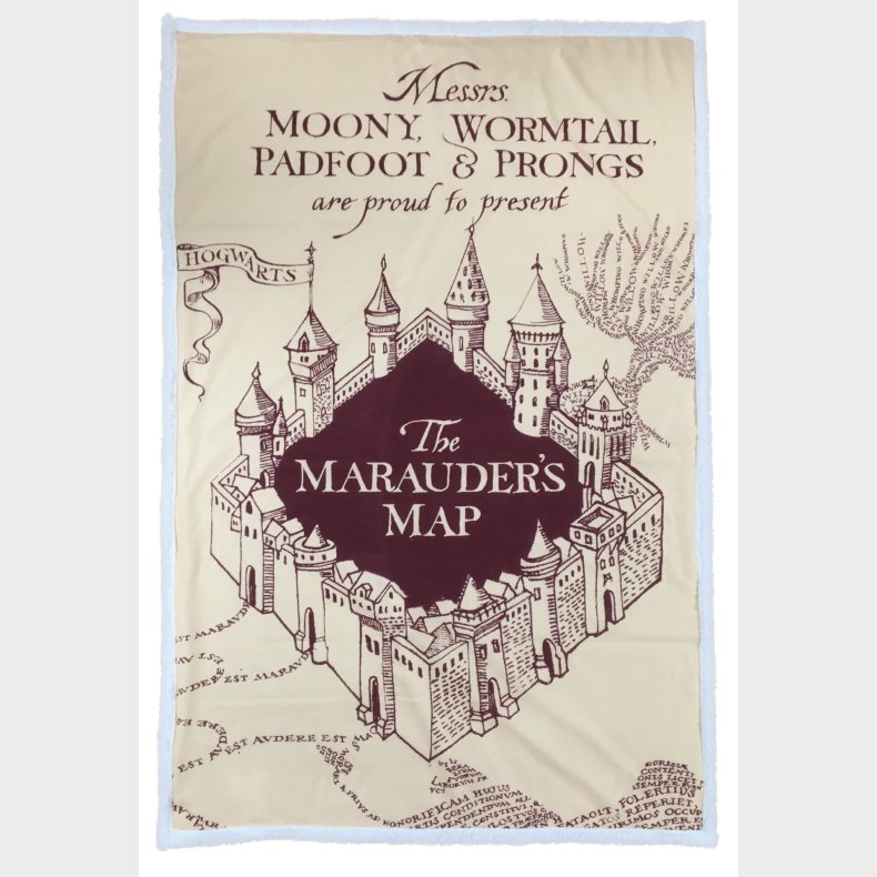 Harry Potter Marauders MAP Sherpa Fleece tppe - 100 x 150 cm