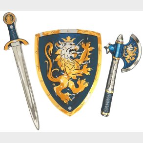 Noble Knight Skum Svrd + Skjold + kse, Bl