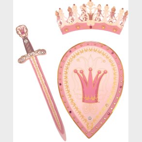 Dronning Rosa st med skumSvrd + Skjold + Krone