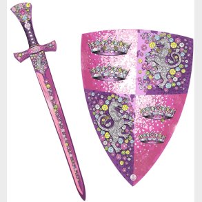 Krystal Prinsessest med Skum Svrd + Skjold