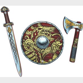 Vikinge Skum Svrd + Skjold + kse