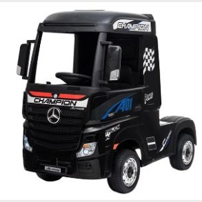 Mercedes Benz Actros El lastbil m/4xMotor, 2.4G, Ldersde, Gummihjul, Sort