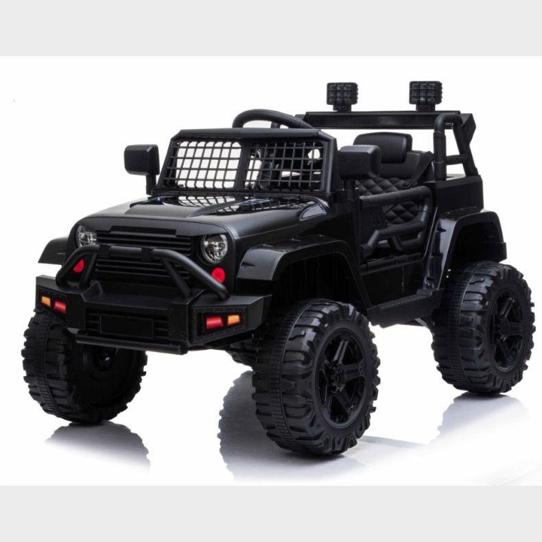 EL Brne Black SUV 12V m/2.4G + Gummihjul + Ldersde