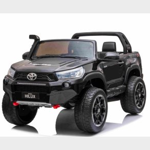 Toyota Hilux 24v ELBil m/2x24V 240W motor + Ldersde + Gummihjul, Sort