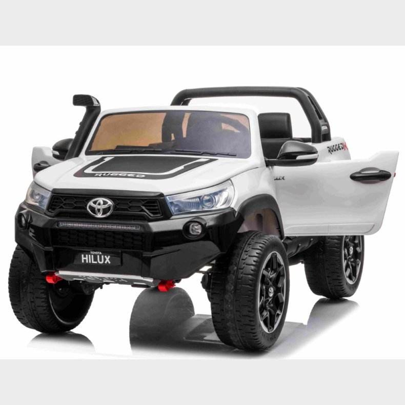 Toyota Hilux 24v ELBil m/2x24V 240W motor + Ldersde + Gummihjul, Hvid