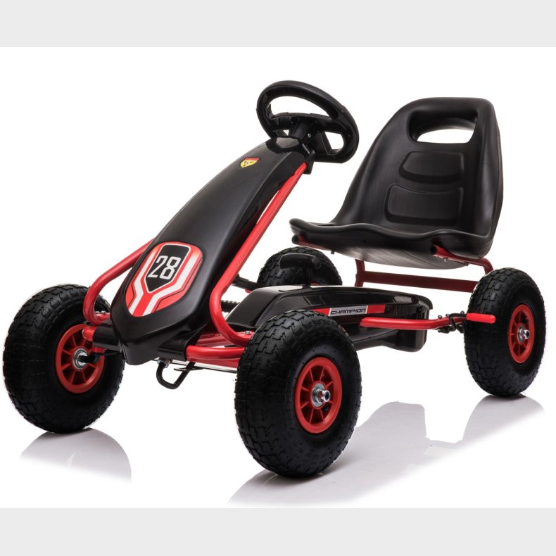 MegaLeg Champion 28 AIR Pedal Gokart m/lufthjul, sort