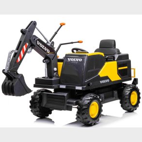 Volvo Gravemaskine til Brn 12V m/2.4G Remote, Ldersde, Gummihjul